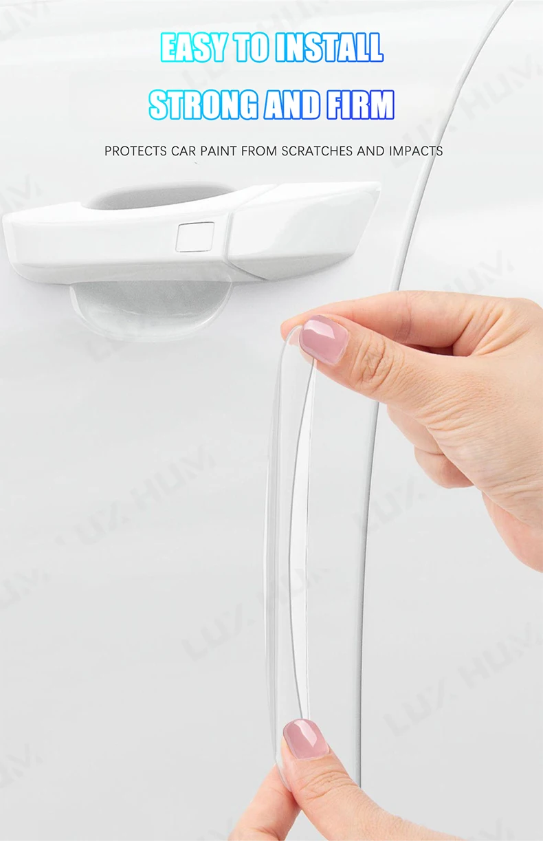 4Pcs Auto Tür Rand Schutz Flexible PVC Seite Tür Schutz Wasserdicht Selbstklebende Anti-Kollision Schutz Streifen Universal – Detail 8