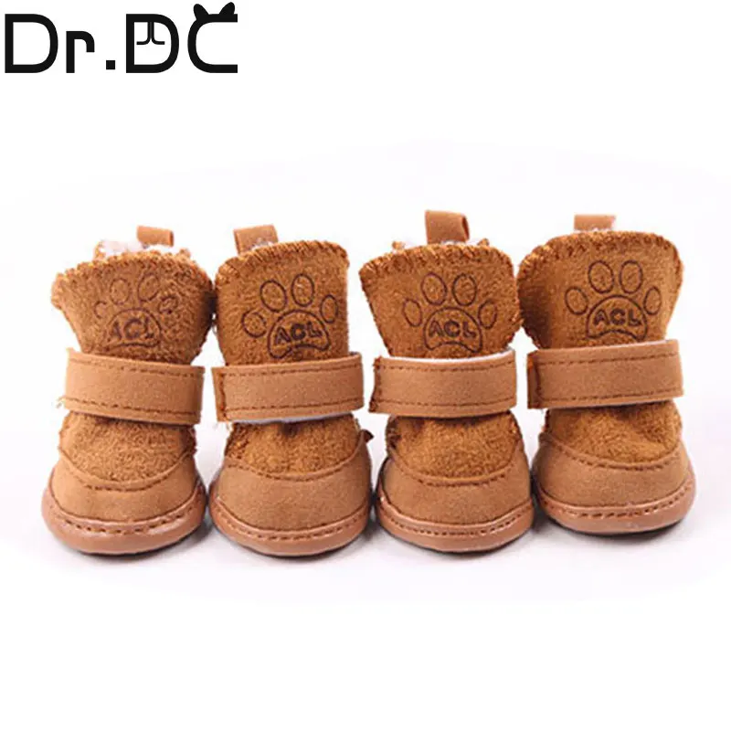 Dr.DC Pet Autumn and Winter Shoes Warm Cotton Shoes for Dogs and Cats Snow Boots Pets Non-slip Foot Covers
