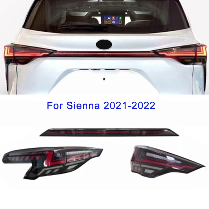 

For Toyota Sienna 2021-2022 Through Taillight Assembly Refit Special LED Streamer Rear Taillight Dynamic Accessories