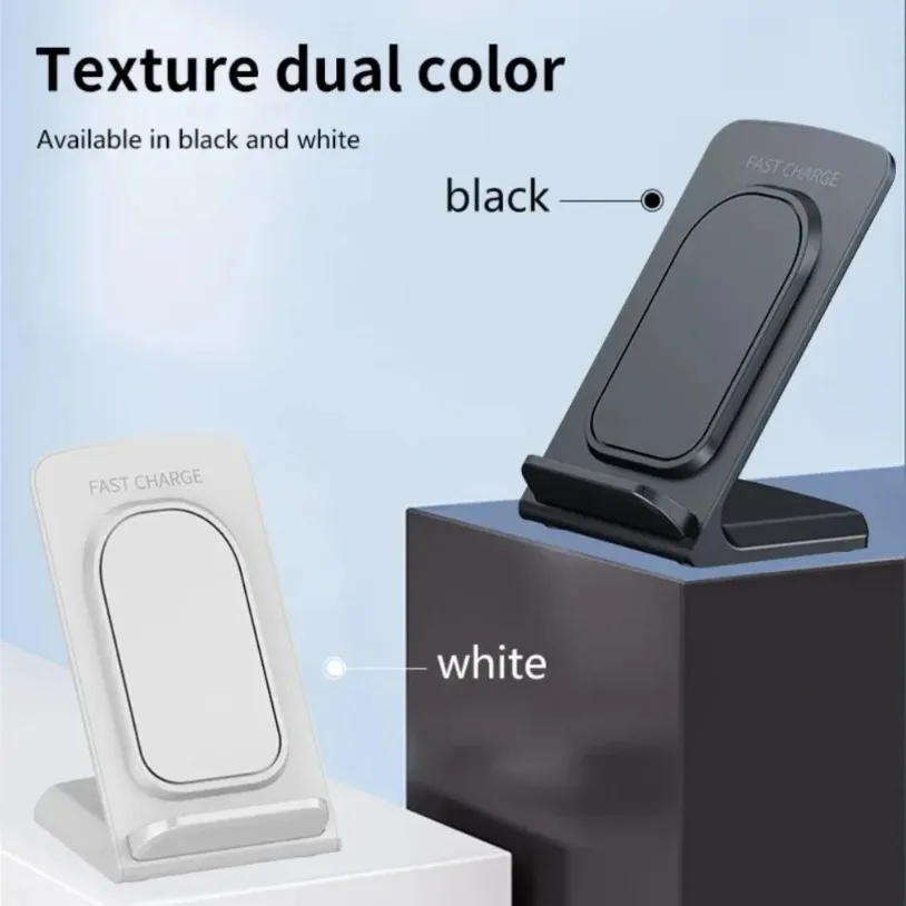 VIKEFON Wireless Charger Dock Desktop Phone Holder Stand For iPhone 17-12 Pro Max Samsung S25 S24 Xiaomi Fast Charging Station