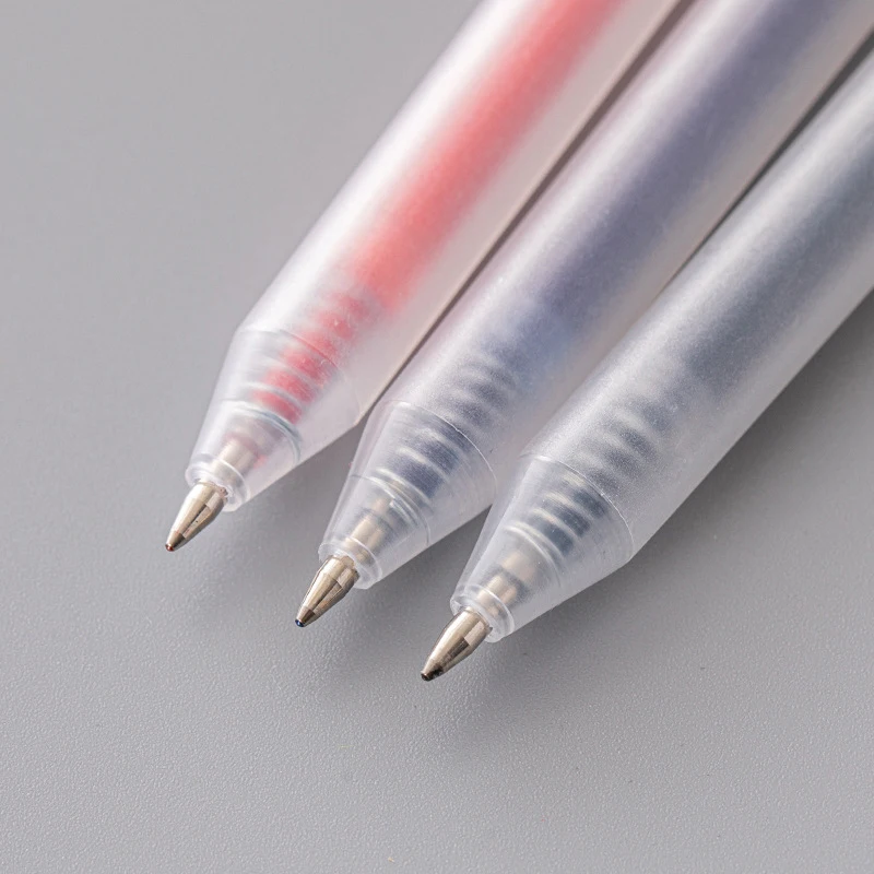 5pcs Retractable Gel Pens Set Black/Red/Blue Ballpoint For Writing 0.5mm Refills Office School Supplies Stationery