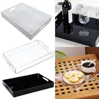 High-transparent Acrylic Tray Non-slip Multi-purpose Storage Solution Wide Application Versatile Tray Toiletry Organizer 아크릴 트레이 1