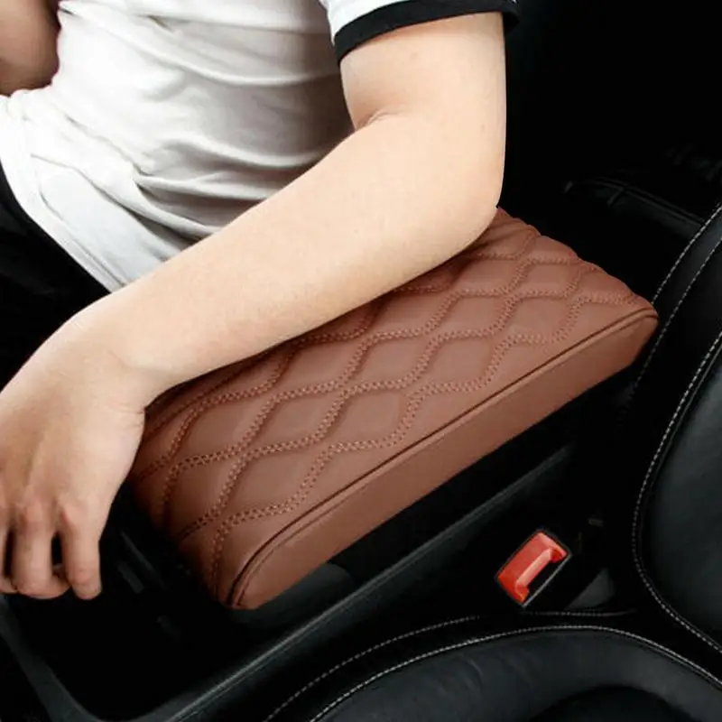 Center Console Pad For Elbow Support Universal Leather Car Armrest