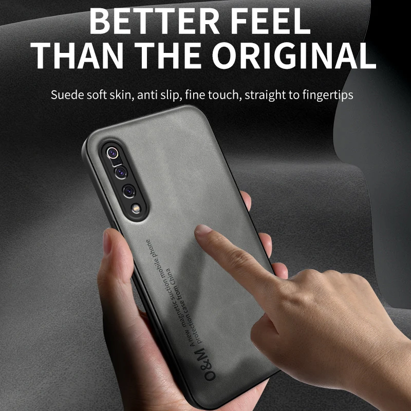Leather Magnetic Phone Case with Built-in Iron Slim Soft Cover
