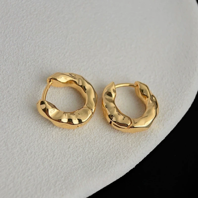 Stainless Steel Gold Color Circle Hoop Earrings for Women Simple Cubic Zircon Double Ring Earring Cartilage Piercing Jewelry