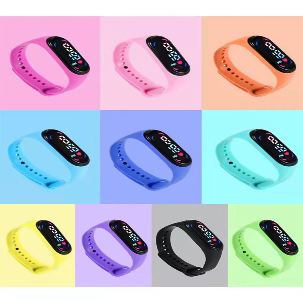 Children's Watches for Kids LED Electronic Display Watch Cartoon Girls Boys Cute WristWatch Sport Waterproof Women Student Gifts