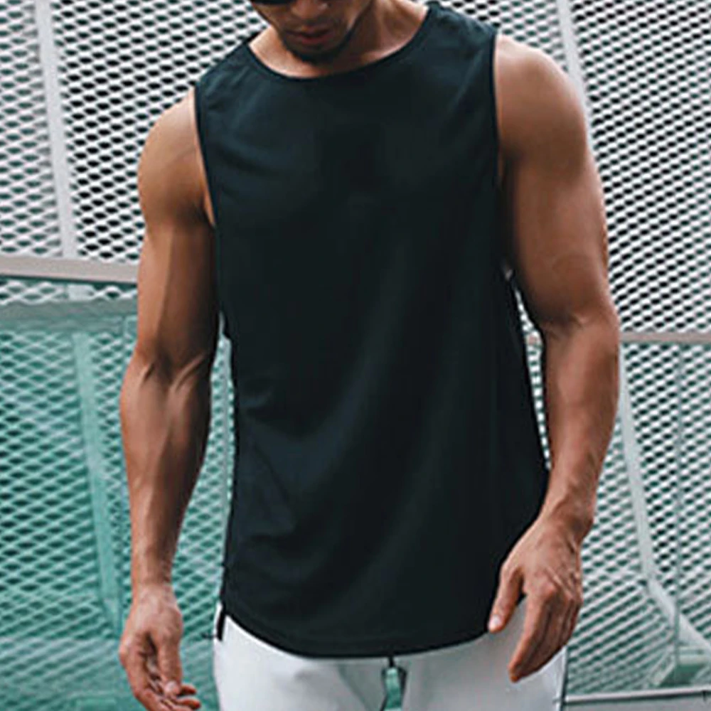 MensFitnessTankTopsQuickDrySportsTrainingMuscleVestRunningFitnessSleevelessSinglet