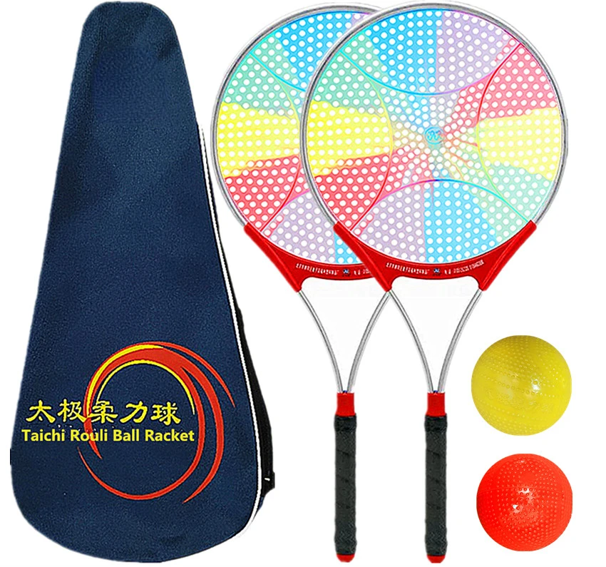 2 Rackets 2 Balls 1 Bag Chinese Kongfu Chinese Wushu Martial Arts Taiji Rouli Ball Sports Tai Chi Racket Set