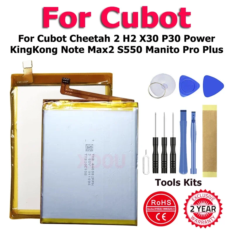 

XDOU KingKong NotePlus Power Max2 X30 H2 Battery For Cubot Cheetah 2 H2 X30 P30 Power KingKong Note Max2 S550 Manito Pro Plus