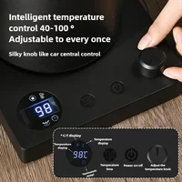Bouilloire électrique intelligente à bec de cygne 1L 1000W, en acier inoxydable pour café/thé, 40-100 ° Contrôle de température, arrêt automatique 3