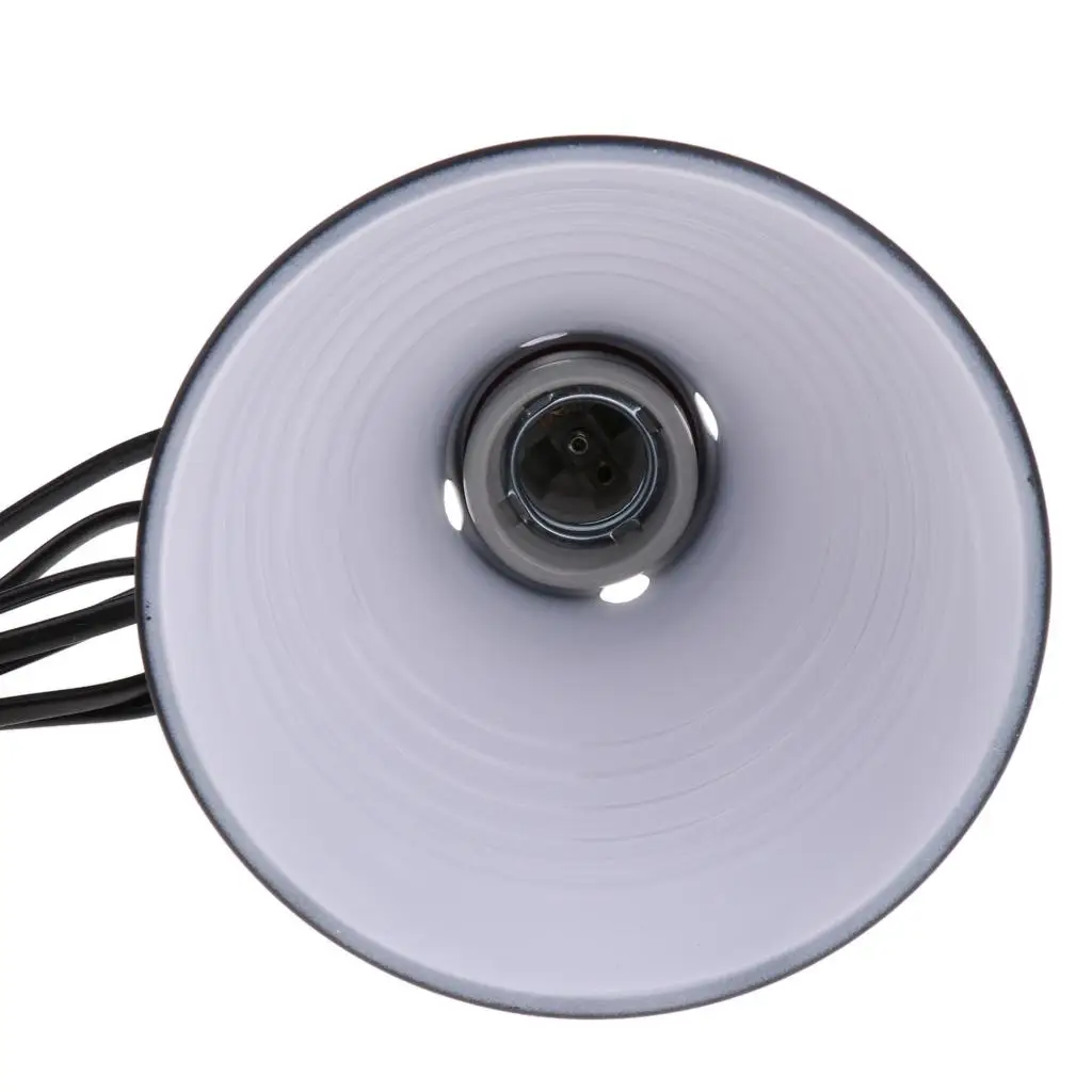 EU Plug Reptile Heating Light UVA UVB Bulb Dome Lamp Holder E27 Base with on/off Switch, Terrarium Vivarium Use