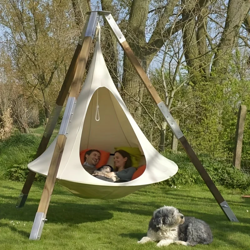 Portable Hanging Chairs Hammocks Butterfly Shaped Swing Hanging Chairs Waterproof Casual Double Swings For Outdoor Camping