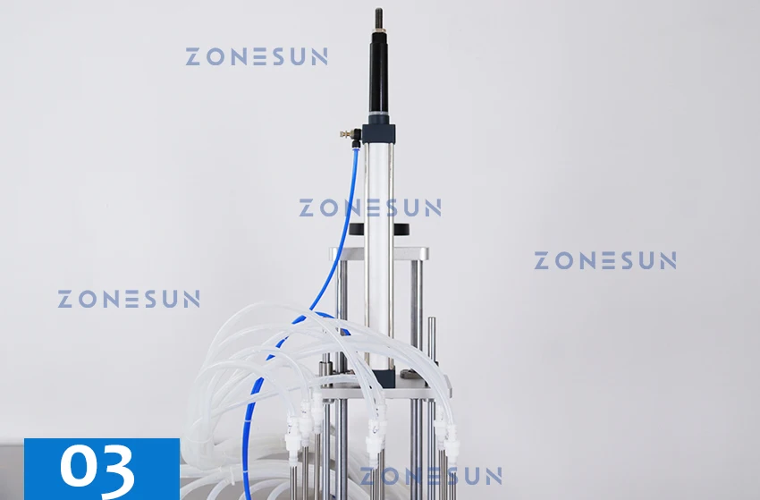 ZONESUN ZS-YTMP9C Pneumatic 9 Diving Nozzles Magnetic Pump Liquid Filling Machine