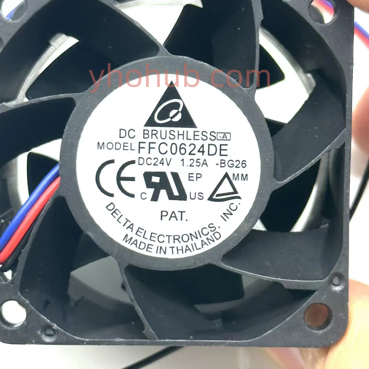 Delta Eletrônica 3-wire Servidor Ventilador de Refrigeração dc 24v 1.25a 60x60x38 mm Ffc0624de Bg26 - Imagem 3
