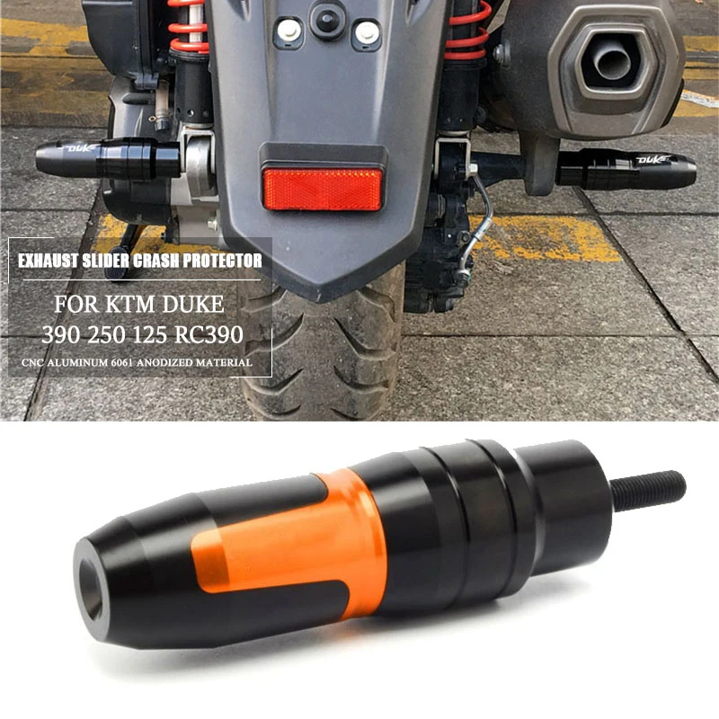 Per Duke125 Dude250 Duke 390 Duke 390 250 125 Rc 390 Rc390 Moto Scarico Slider Crash Pad Protector Protezione Anticaduta