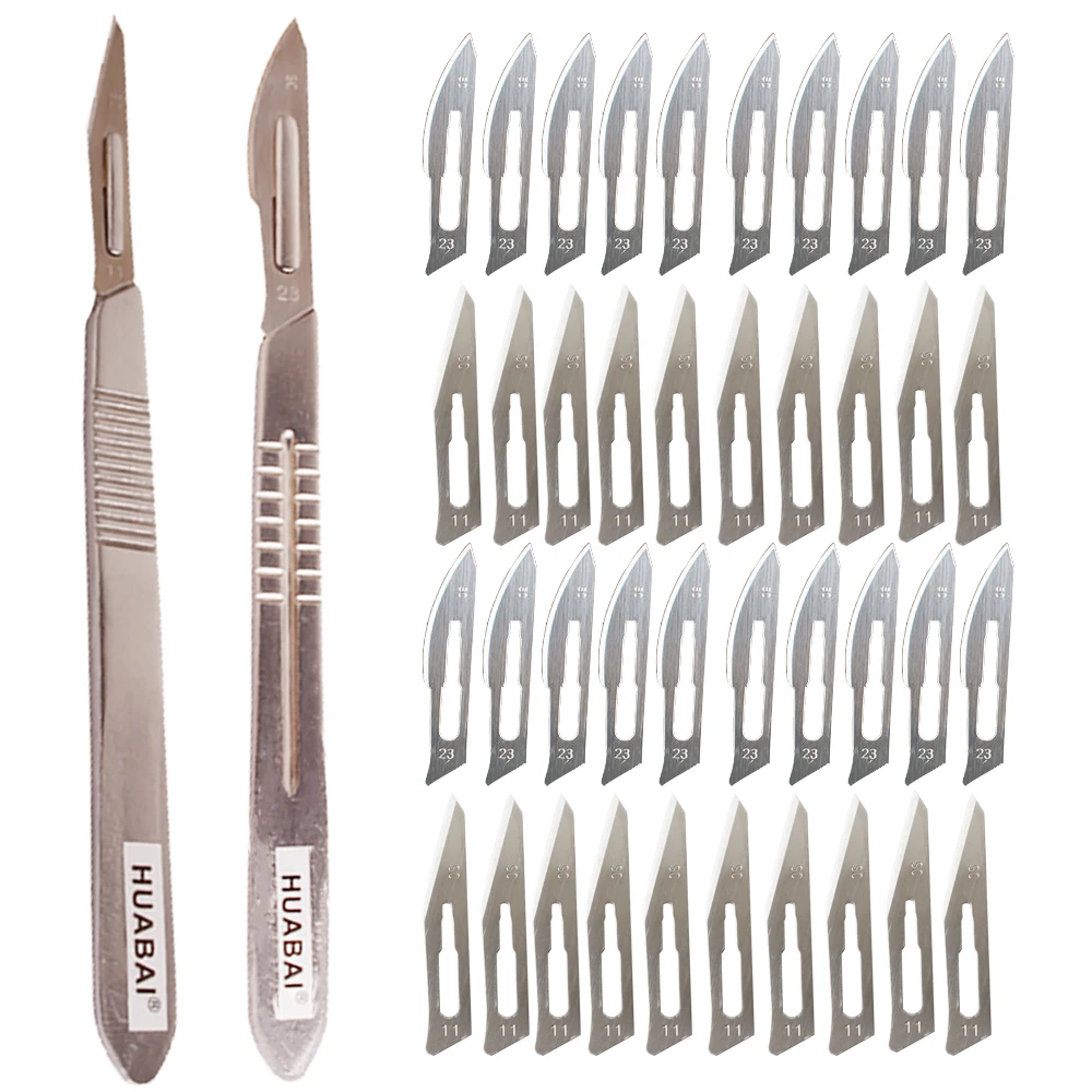 50/100 stücke 5/10 taschen Metall Gravur Klingen Messer Holz Carving Messer DIY Obst Lebensmittel Skalpell Handwerk Skulptur schneiden Werkzeug 11 # 23 # – Detail 3
