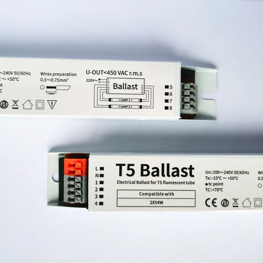 1pc T5 2X54W 54W 220V-240V 50/60HZ High Power Neon Lamp Fluorescent Lamp Instant Start Electronic Ballast electronic ballast