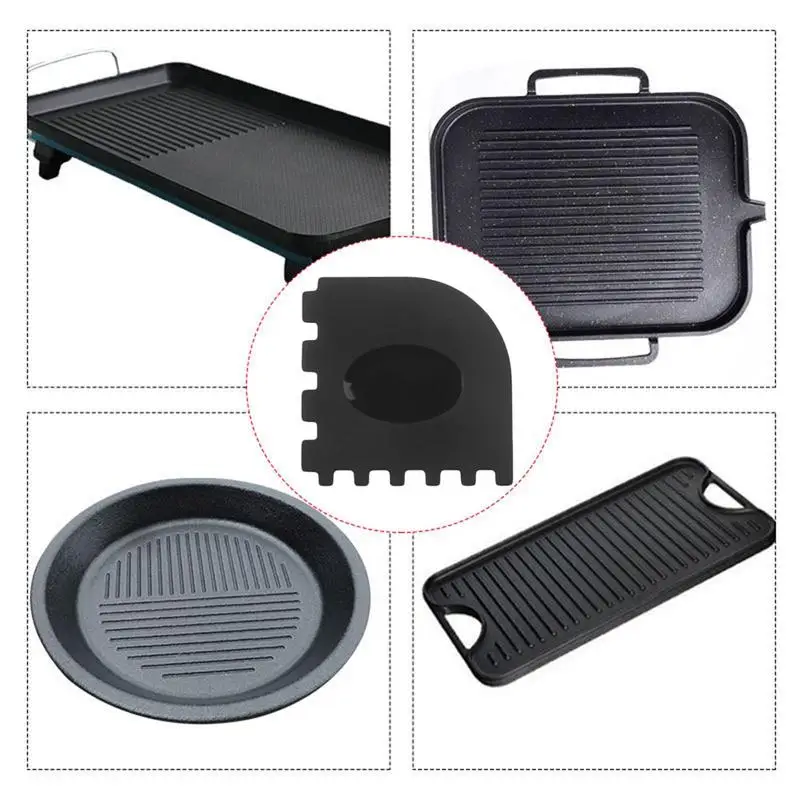 2pcs Grill Pan Scrapers Cast Iron Skillets Frying Pan Cleaners Cookware  Grill Pan Cleaner Scraper Oil Stain Cleaning Tool