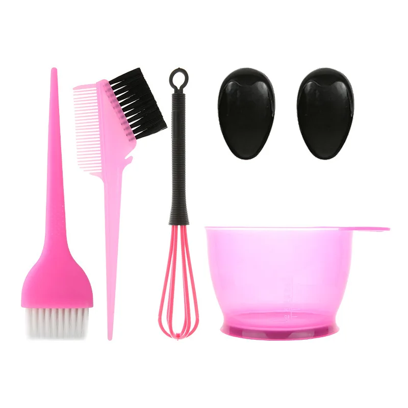 5pcsHairDyeColorBrushBowlSetWithEarCapsDyeMixerHairTint