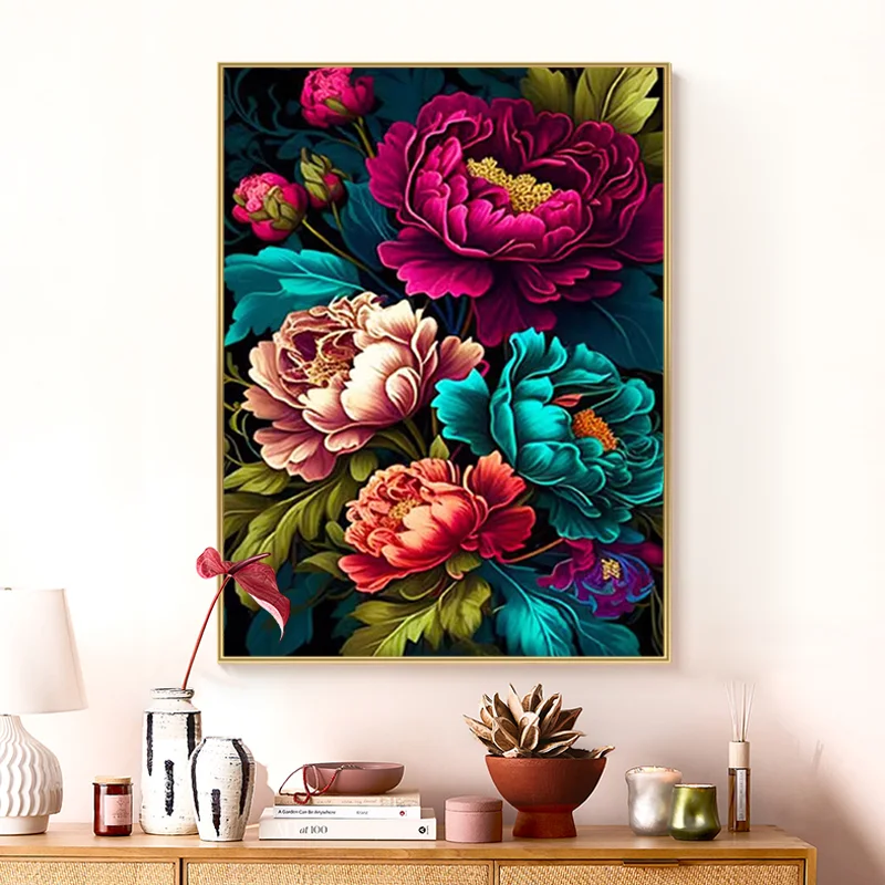Handmade cross stitch finished wall flower. This is a prepaid deposit link for shipping within 2-5 months