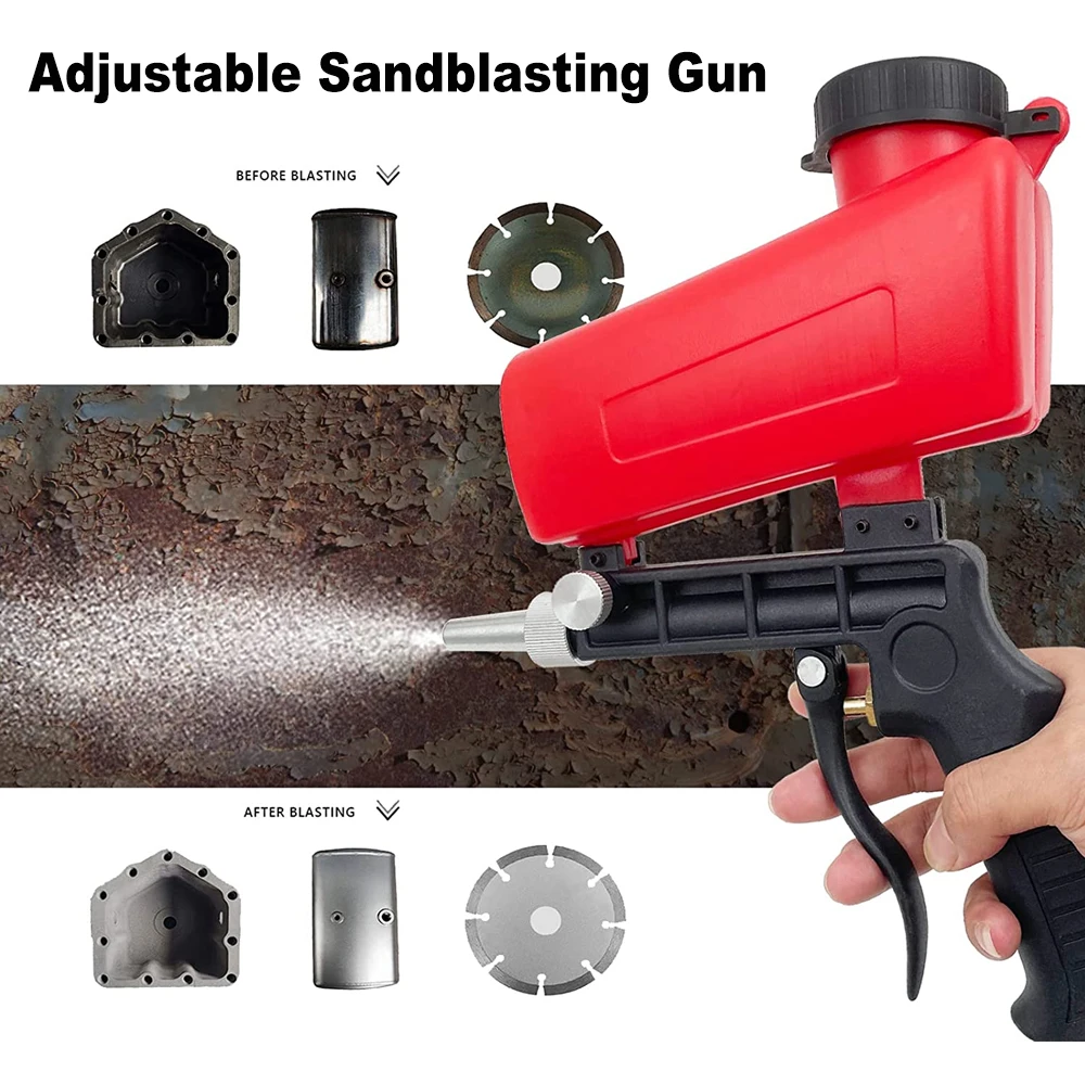 Sandblasting Machine Gravity Handheld Rust Removal Device 90psi