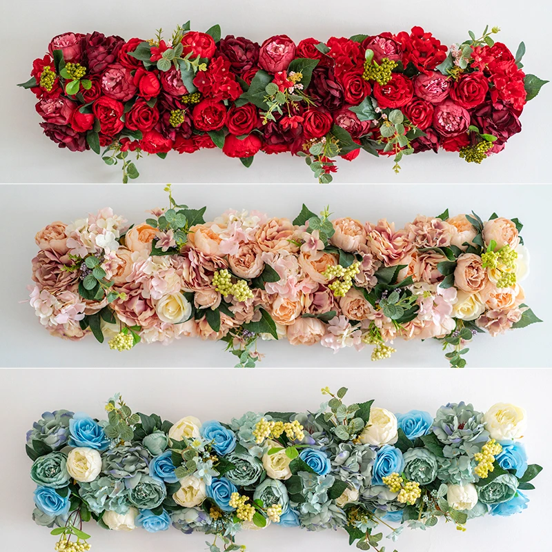 Luxury Artificial Flower Row Arrangement Decor For Party Wedding Arch