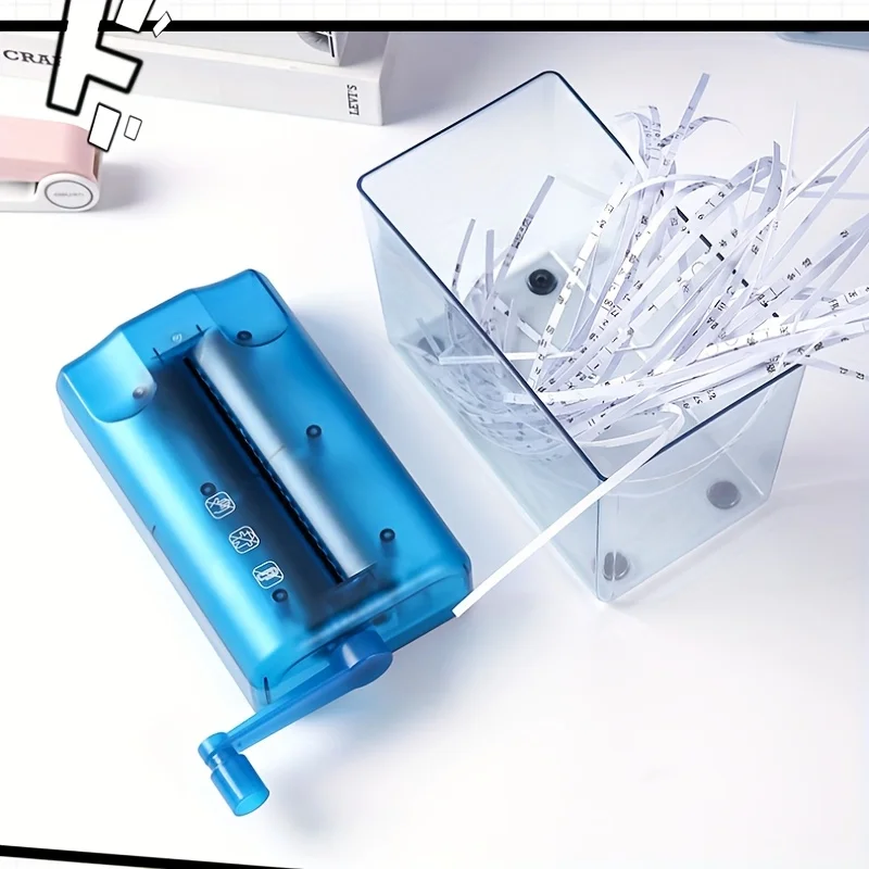 1pc Easy-to-Use Manual Paper Shredder for Sheets,Space-Saving Cross-Cut Design, Non-Slip Base,Ideal for Office,protable