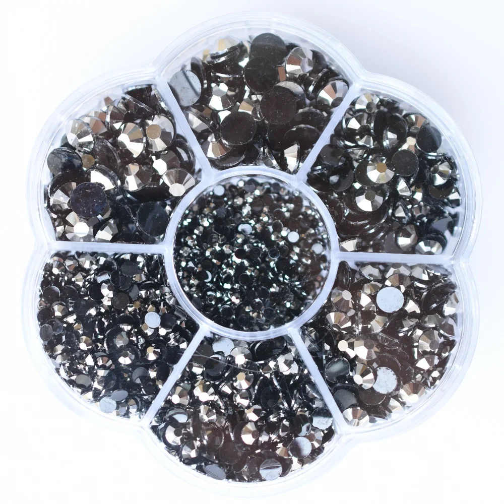 Premium Resin Round Flatback Rhinestones - 5000pcs Crystal Gems for Jewelry and 3D Decorative Crafts