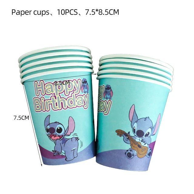 60pcs Stitch Birthday Party Supplies 20 Plates + 20 Napkin+20 Cups for  Girls Boys Kids Stitch Birthday Party Decorations