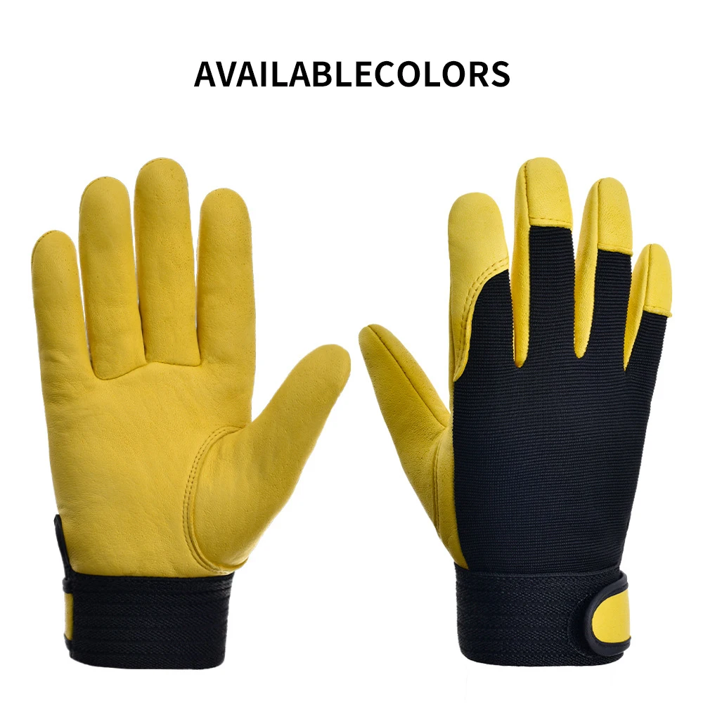 high voltage gloves Cowhide Leather Welding Gloves Workers Work Welding Safety Protection Garden Sports Motorcycle Driver Wear-resistant Gloves lineman harness