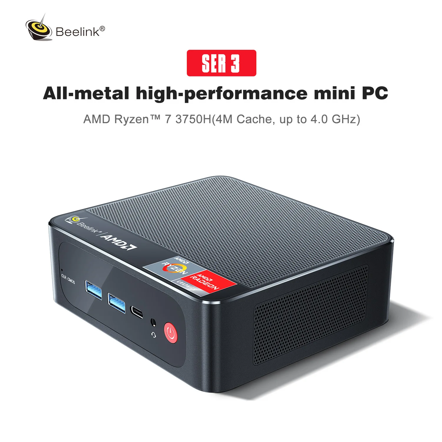 

Beelink SER 3 Mini PC Win10 AMD Ryzen7 3750H Business Computer Wifi 5 4M Cache Gaming Computer DDR4 4.0HGHZ 4K Mini System Unit