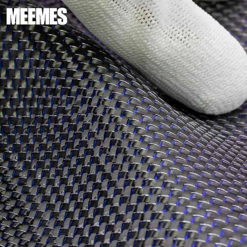 Tessuto in fibra di carbonio 3K Blu Argento e tessuto in fibra di