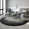 Solid Color Round Living Room Carpets Art High-end Luxury Bedroom Carpet Minimalist Dark Green Rug Short Plush Soft Rugs Tapete 5
