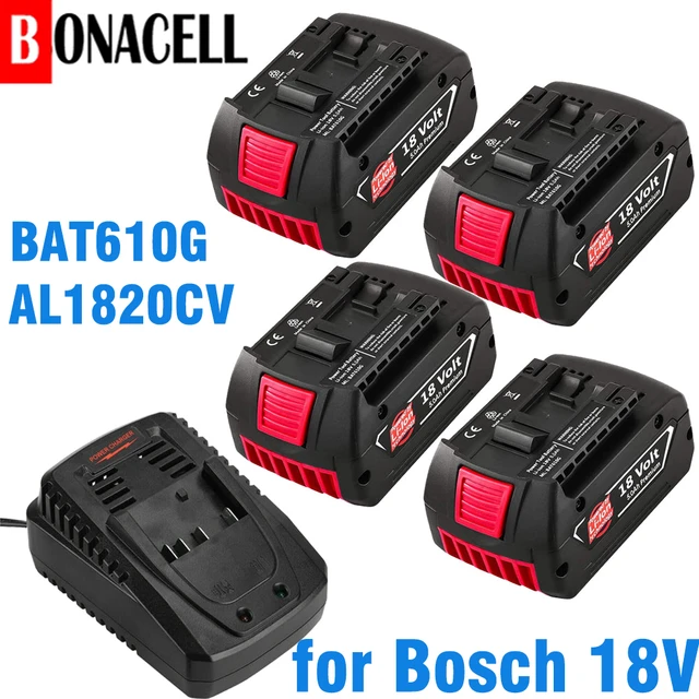 BOSCH 18V Original Lithium Battery Bosch Battery Pack 6.0AH Original Tool  Rechargeable Battery+Charger - AliExpress