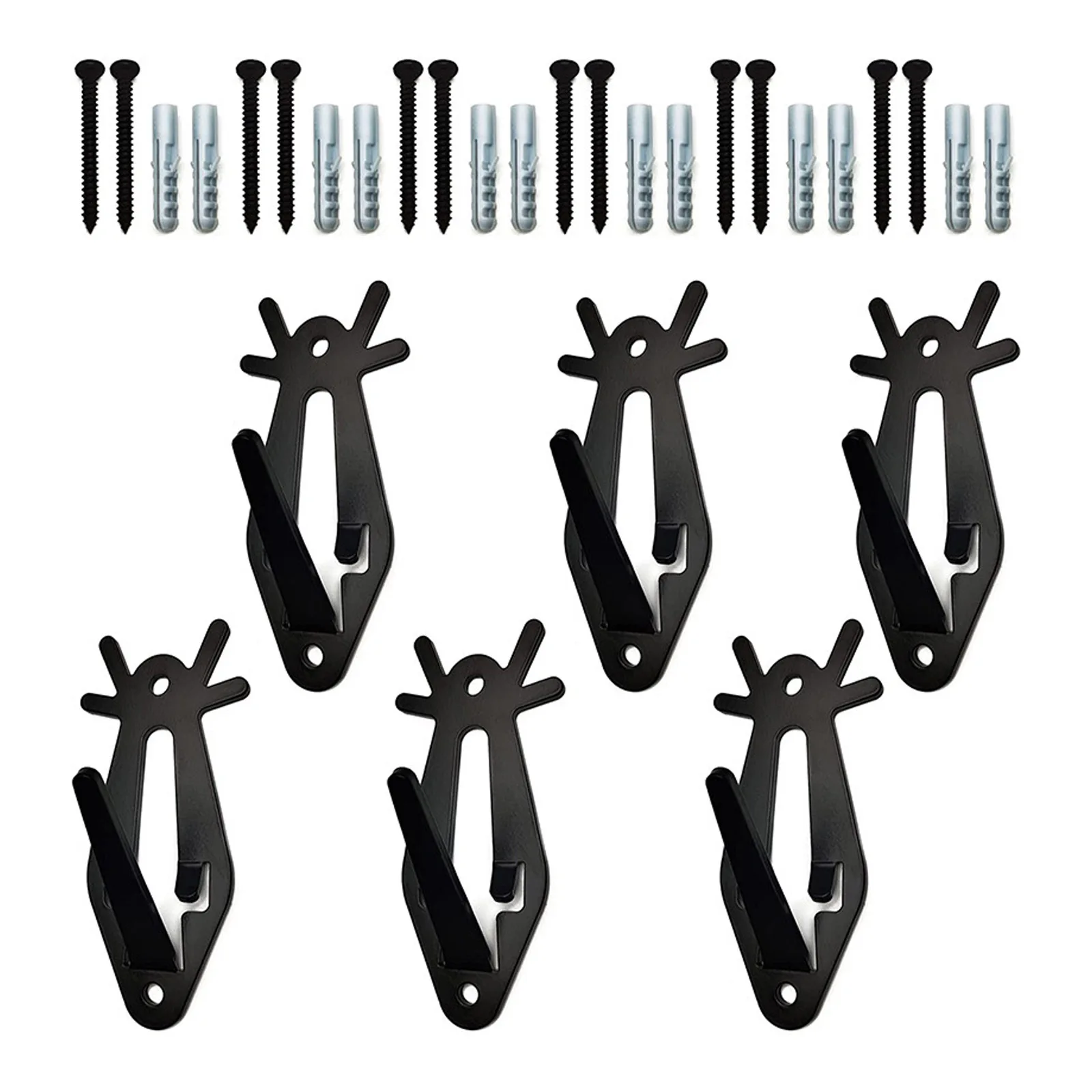 

1/6PCS Wall Mounted Hooks Animal Head Rack Wall Hanger Metal Deer Skull Hooks Decorative Home Decor Bathroom Accessories