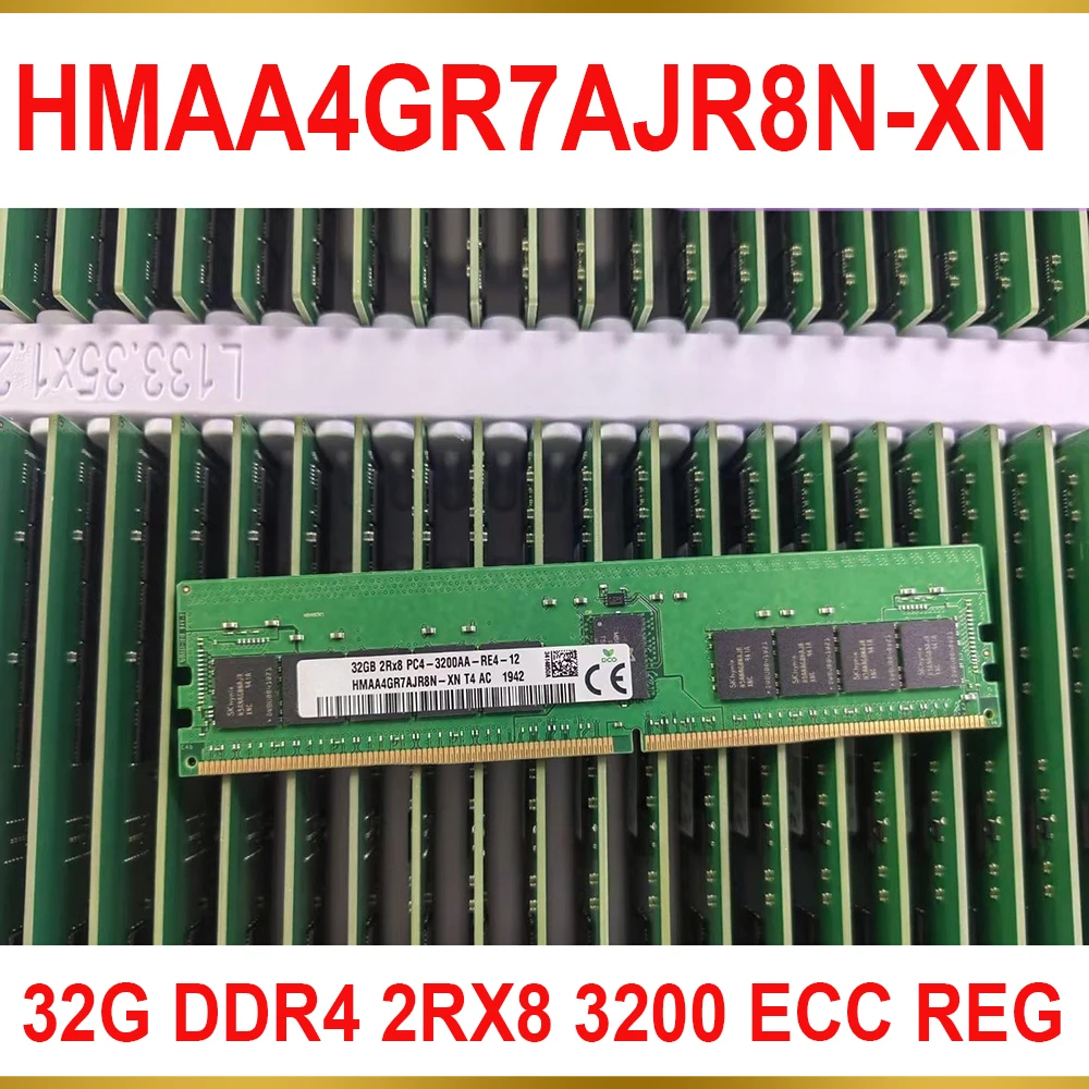 1 PCS RAM For SK Hynix Memory 32GB 32G DDR4 2RX8 3200 ECC REG HMAA4GR7AJR8N XN