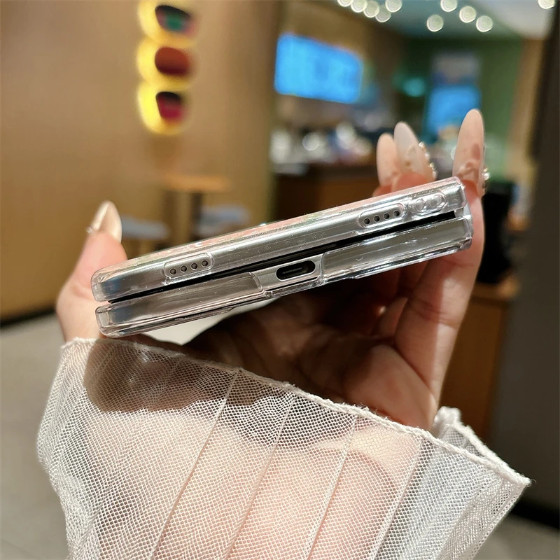 Luxury Glitter Dream Shell Laser Phone Case – 2-in-1 Shockproof Bumper Hard Cover