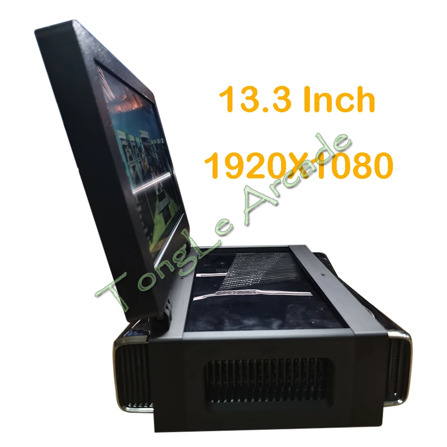13.3인치 미니 LCD 스크린(스테레오 기능 포함), DIY HD 휴대용 게임 모니터, Xbox 360 SLIM 또는 E 버전 레트로 게임 콘솔에 적합