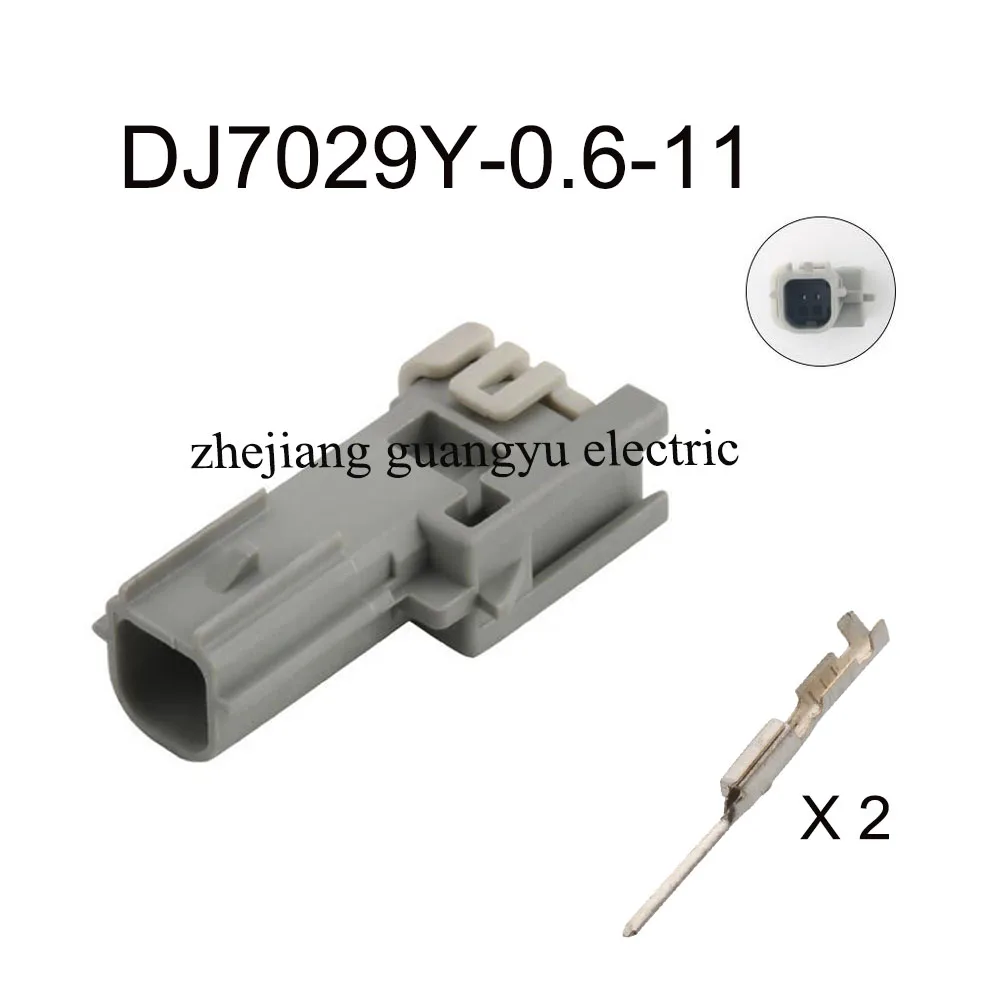 

100Set include terminal DJ7029Y-0.6-11 car female male connector waterproof socket 2 Pin automotive plug terminal