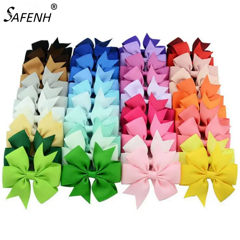 Банты Детские из корсажной ленты с зажимами крокодил 40 шт. | Аксессуары для одежды