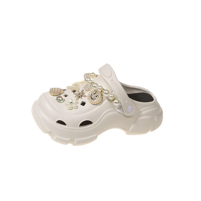 2025 Children Casual Slippers for Girl Summer New Fashion Korean Style Soft Sole Non-slip Versatile Cut-outs Princess Beach Shoe