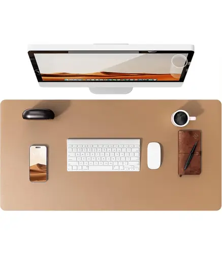 Large Mouse Pad,Office Desk Mat, Leather Desk Pad Protector, Non-Slip PU Leather Desk Blotter, Laptop Desk Pad - Image 19