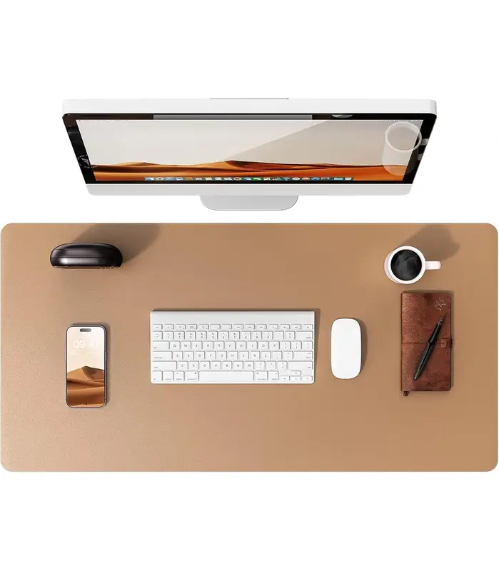 Large Mouse Pad,Office Desk Mat, Leather Desk Pad Protector, Non-Slip PU Leather Desk Blotter, Laptop Desk Pad - Image 19