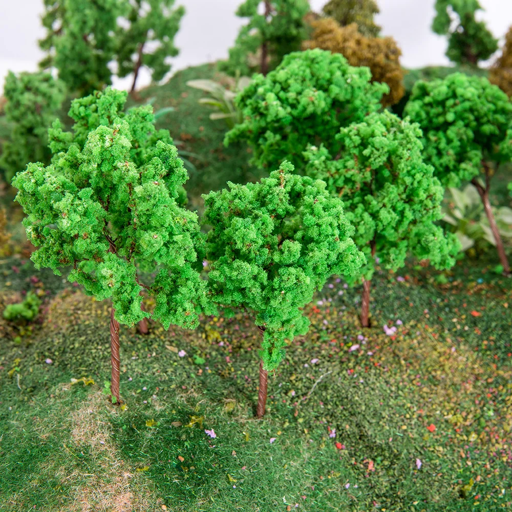 

8CM Simulation Miniature Trees Model Diy Building Sand Table/Railway Scene Layout Diorama Kits 10/20/30Pcs