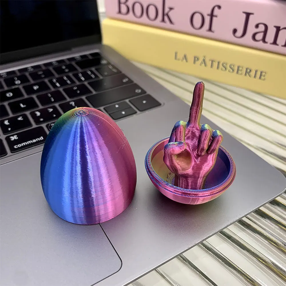Desk Decoration Middle Finger Egg Box Fun Gag Gifts Birthday Gift Toys Supplies