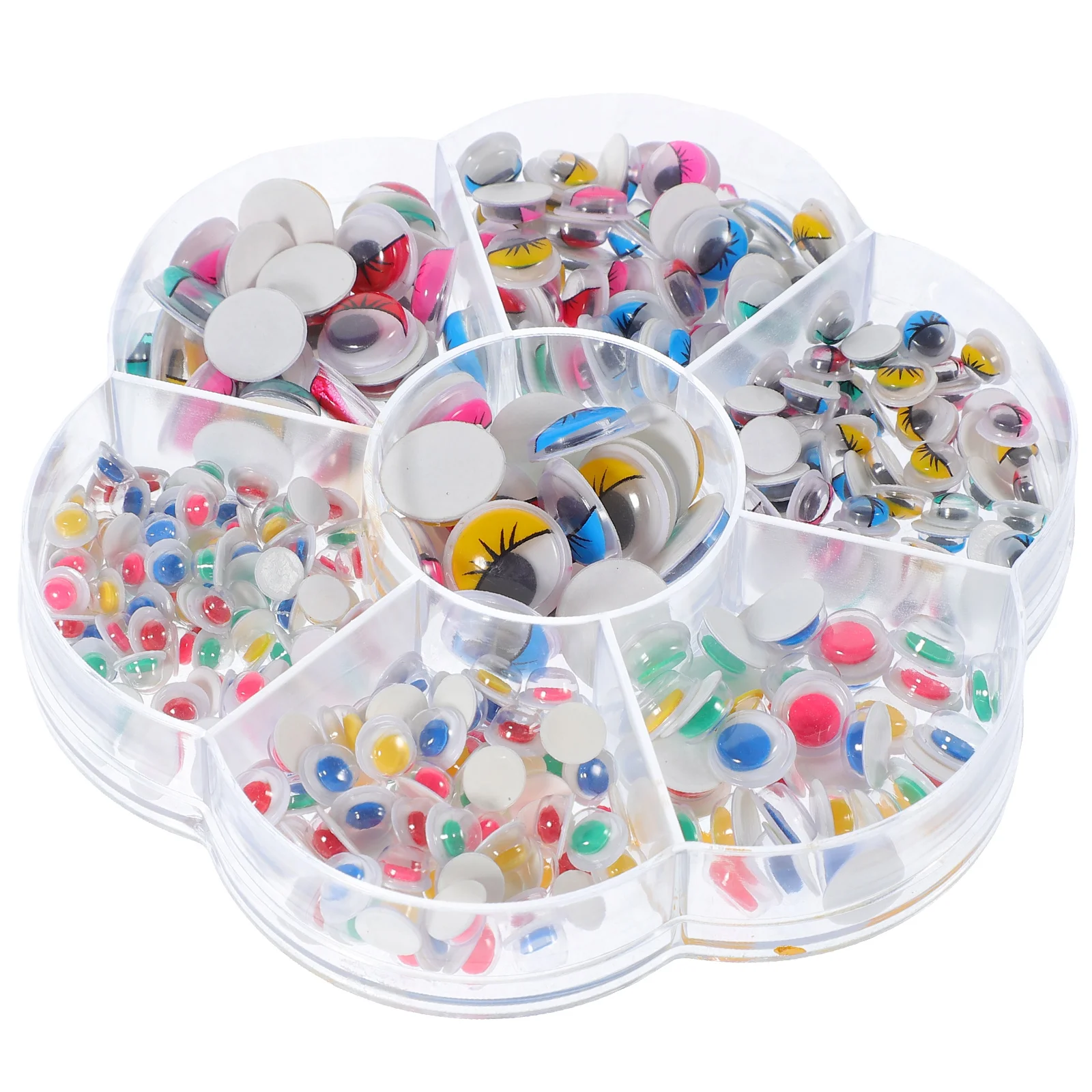 

5- 15MM Googly Wiggle Eyes with Eyelash Self Adhesive DIY Craft Eyes Beads for School Projects ( Colorful )