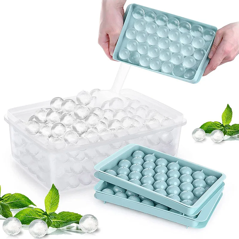 Ice Mold Maker Silicone Large Ice Cube Tray 1 Pair Set for