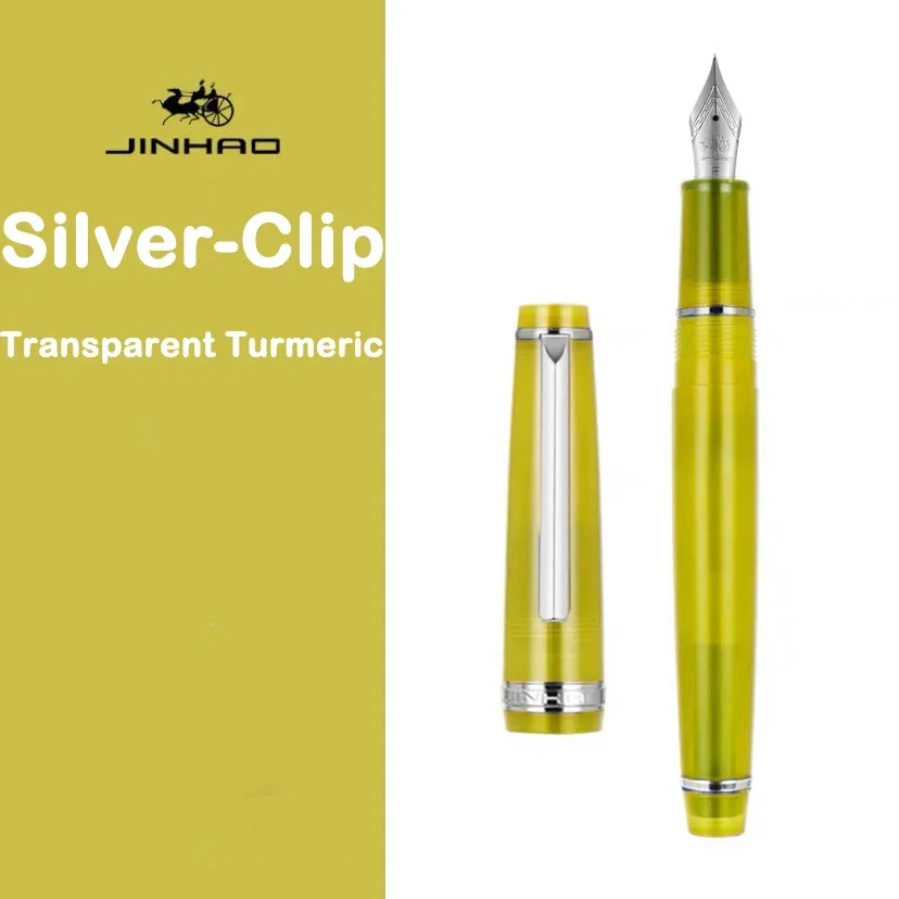 Elegant Silver Clip Luxury Fountain Pen with Extra Fine Nib – Premium Writing Instrument for Office & School Supplies