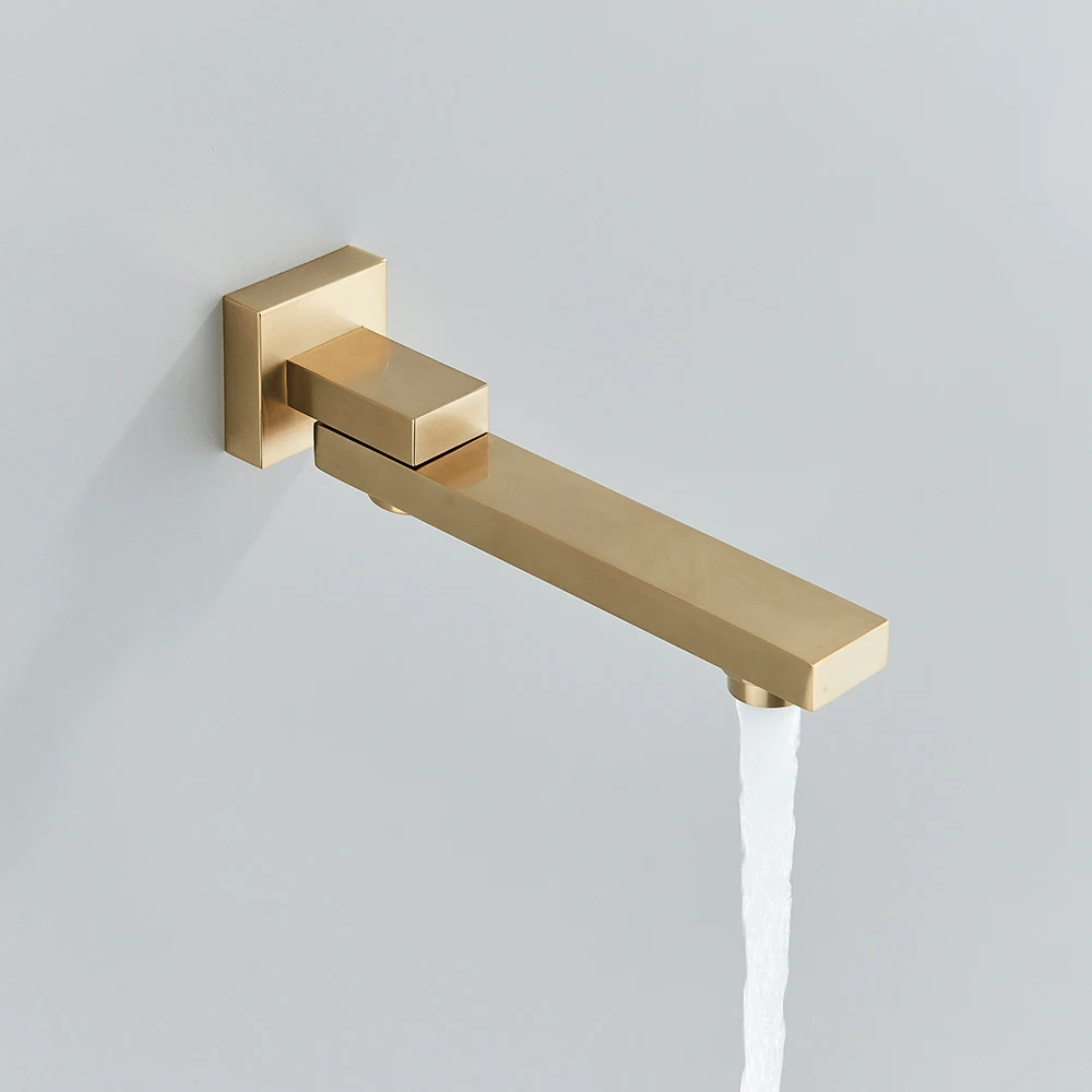 Bathroom Faucet Chrome Brass Bath Tub Shower Mixer Bath Filler Brushed Gold Spout Wall Outlet Black Faucets Spouts Replacement