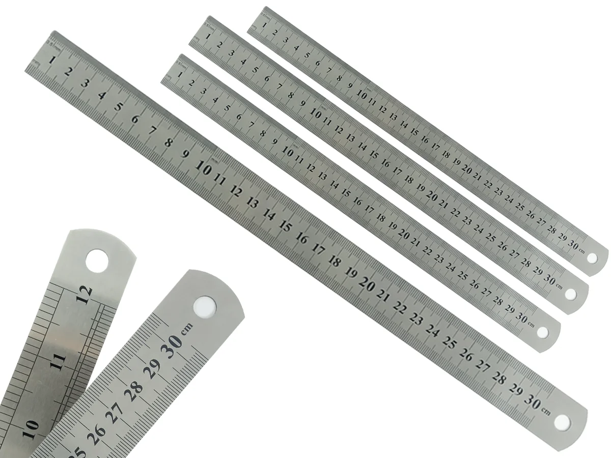 30-cm-Stainless-Steel-Light-Metal-Kit-With-4-Rulers-Size-Low-Marking ...
